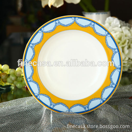 8.5 Inches Elegant Deep Plate with Rim